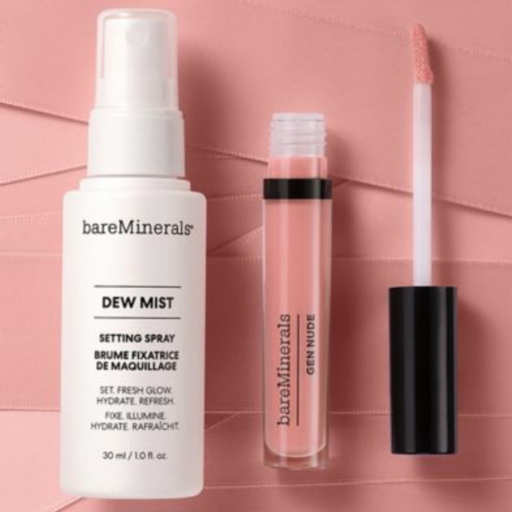 Bareminerals Set & Shine, Setting Spray & Lip Lacquer Duo